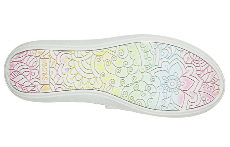 (WMNS) Skechers Bob's B Cute Low-Top Sneakers White/Black 113645-WMLT