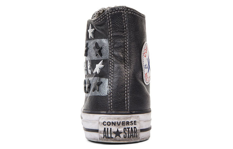 Converse Chuck Taylor All Star Leather Vintage Star Studs High Top 'Black White' 165760C