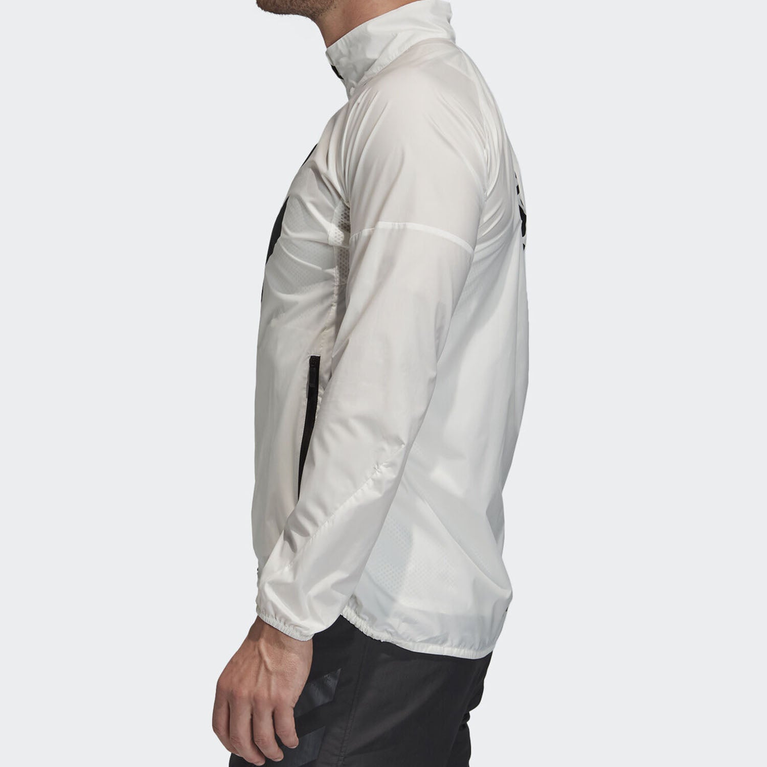 Men's adidas Terrex Outdoor Sports Thin And Light Breathable Logo Jacket Creamy White FJ9461