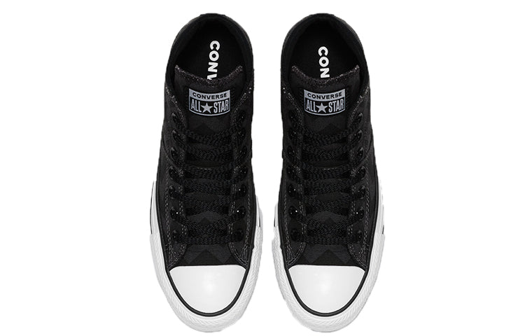 (WMNS) Converse Chuck Taylor All Star GLAM DUNK MADISON MID Canvas Black White 565387C