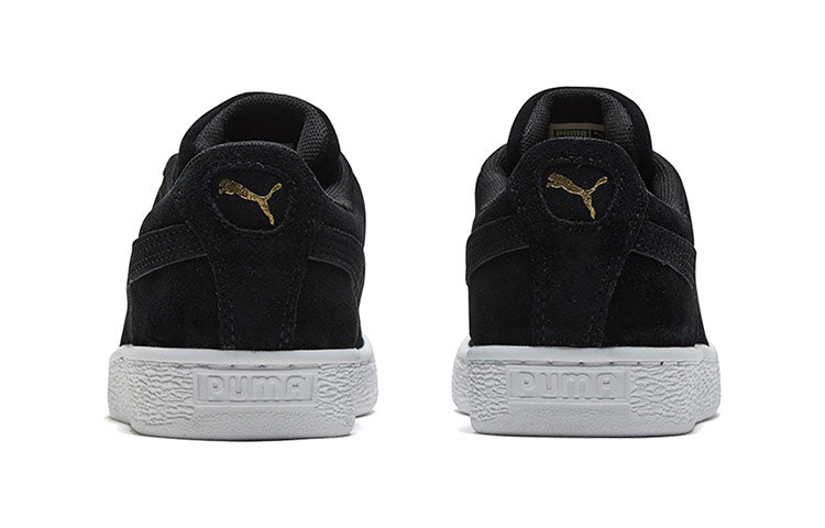 PUMA Suede Low Casual Board Shoes Black/Gold 352634-87