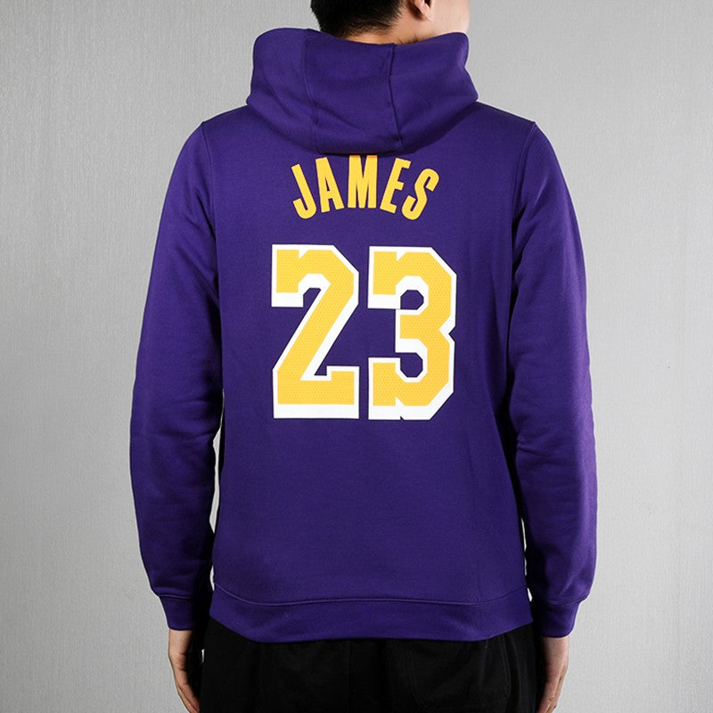 Nike NBA lakers LeBron James Basketball Sports Fleece Lined Pullover Purple AV0401-504
