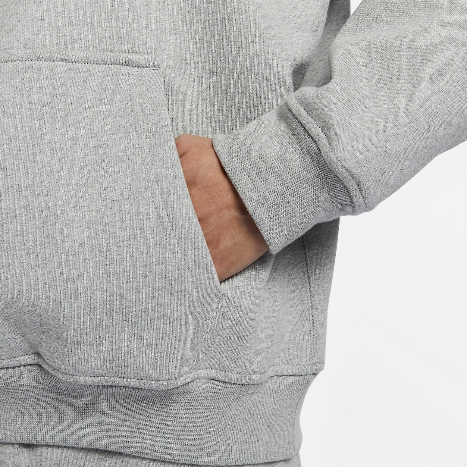 Nike Sportswear Solo Swoosh Fleece Pullover Hoodie 'Grey' FN3348-063