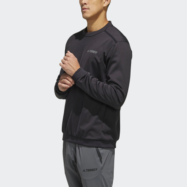 adidas Xplr Hybcrew Q4 Alphabet Printing Solid Color Sports Round Neck Black EH4988