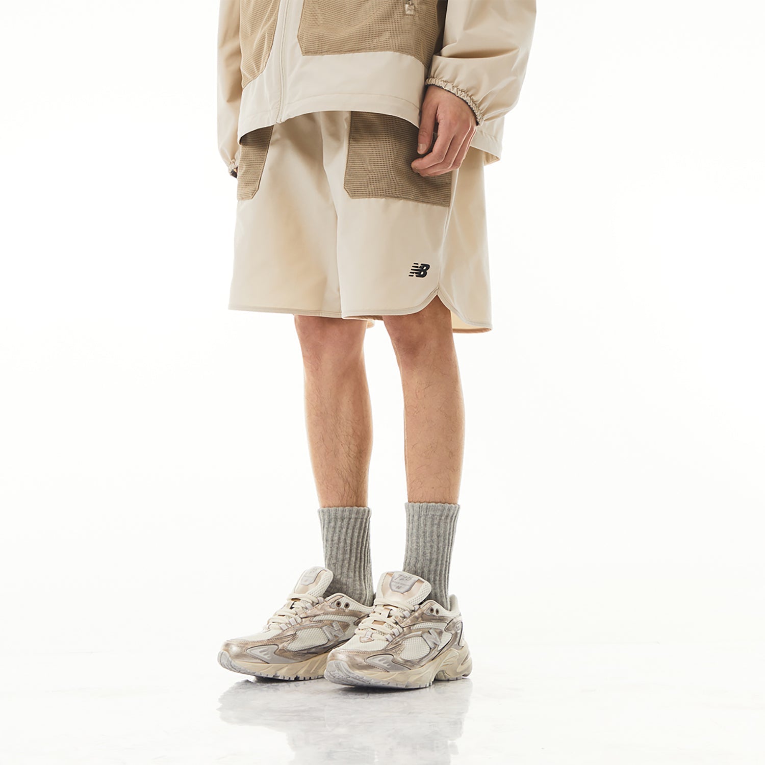 New Balance Woven Short With Mesh Pocket Asia Sizing 'Light Brown' NVE24171-LB