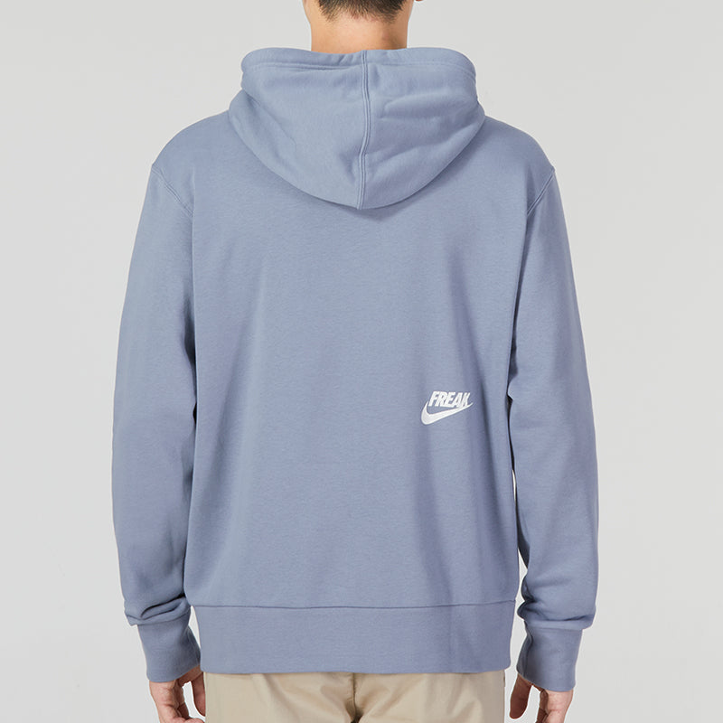 Men's Nike Logo Printing Drawstring Hooded Casual Blue DQ5650-493
