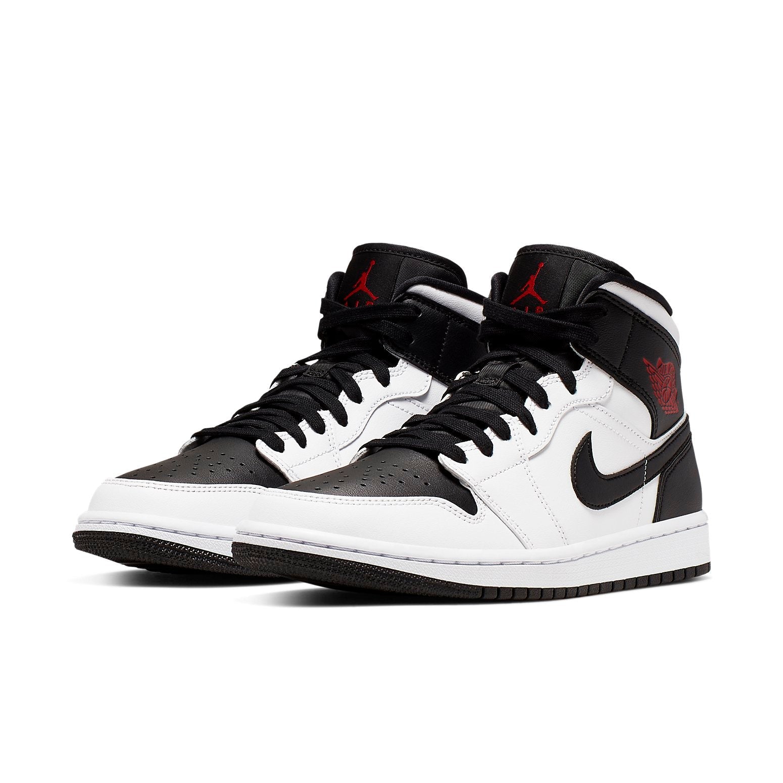 (WMNS) Air Jordan 1 Mid 'White Black' BQ6472-101