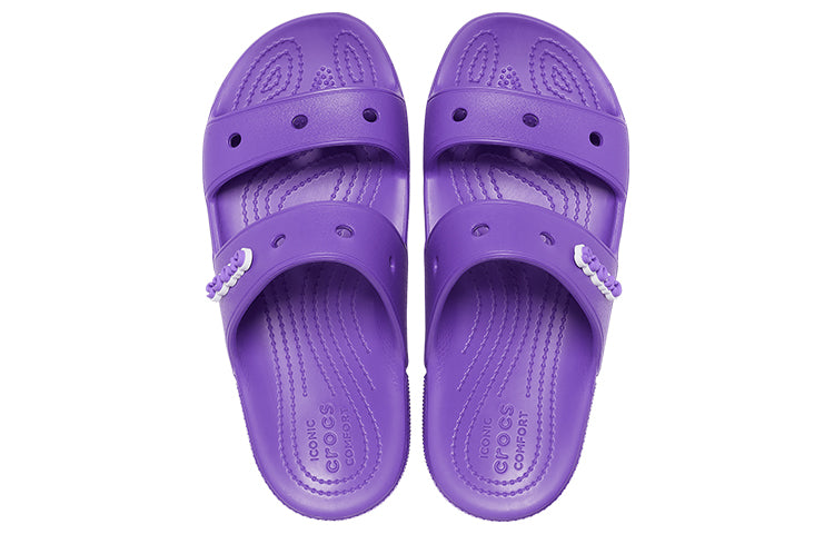 Crocs Classic Soft Sole Cozy Flat Heel Sports Slippers Unisex Purple 206761-518