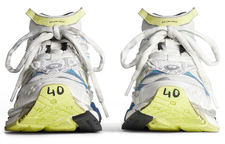 Balenciaga Runner 2.0 Sneakers 'White Yellow and Blue Mesh and Polyurethane' 779066W3RXP9074
