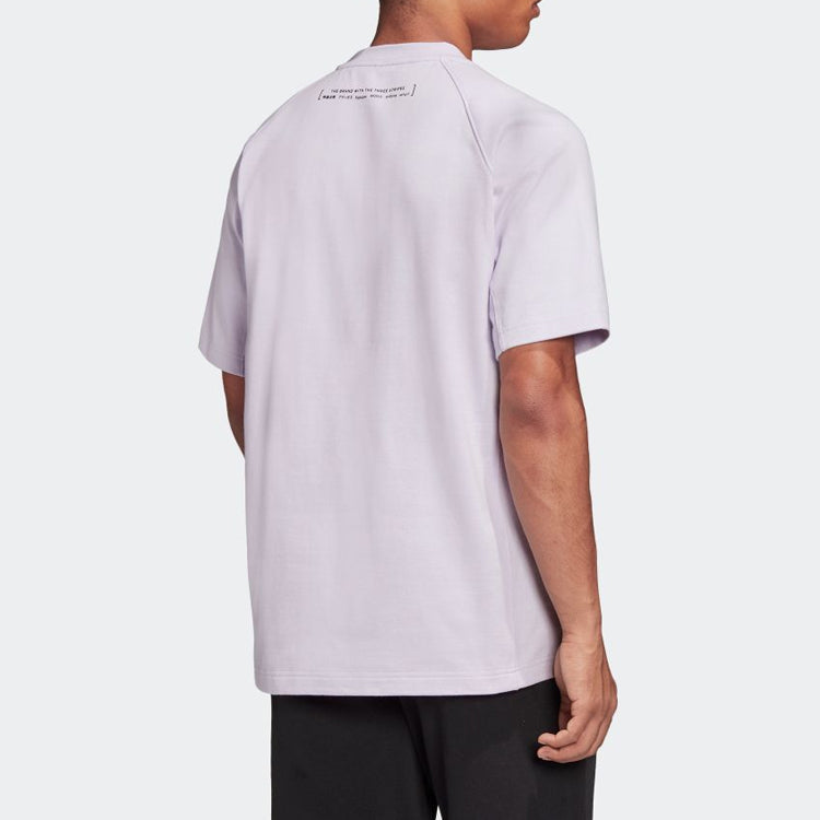 adidas Classic Pyramid logo Printing Short Sleeve Purple FL3885
