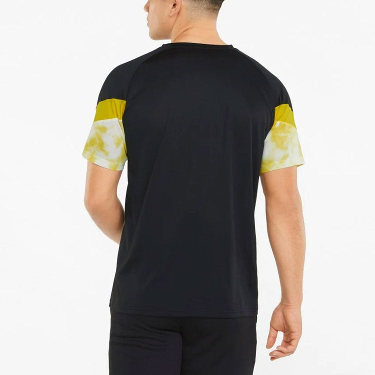 PUMA Colorblock Men Round Neck Black T-Shirt 'Black' 765038-02