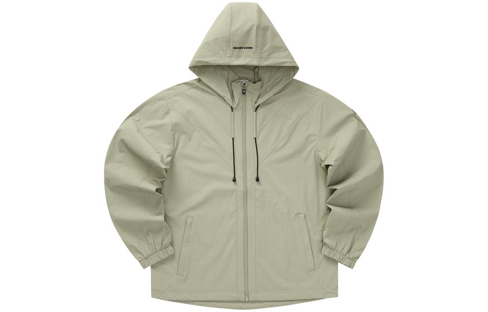 Skechers Casual Hoodied Jacket 'Black White Olive Green' L322M030