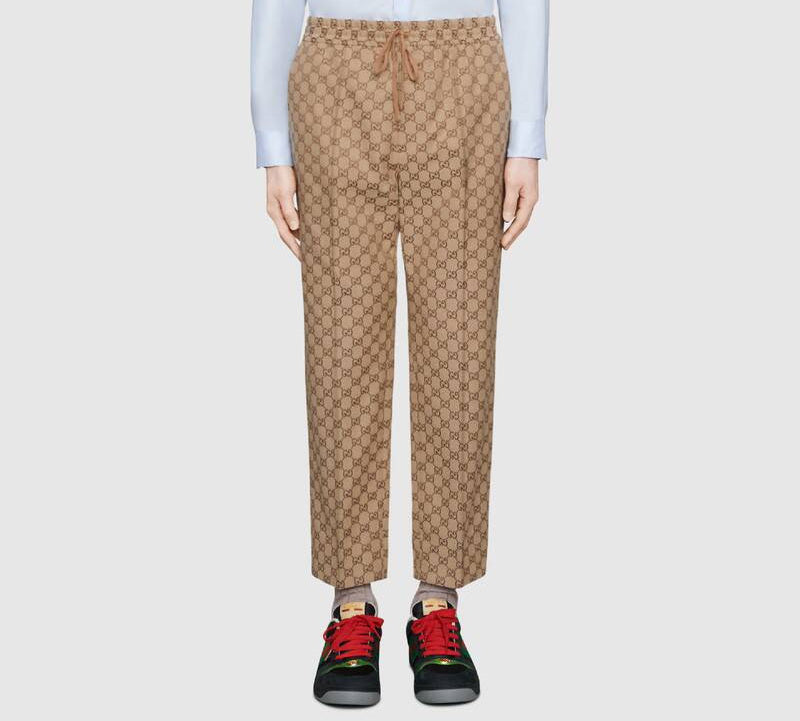 Gucci GG Canvas Jogging Casual Trousers For Men Camel 569769-ZKU09-2580