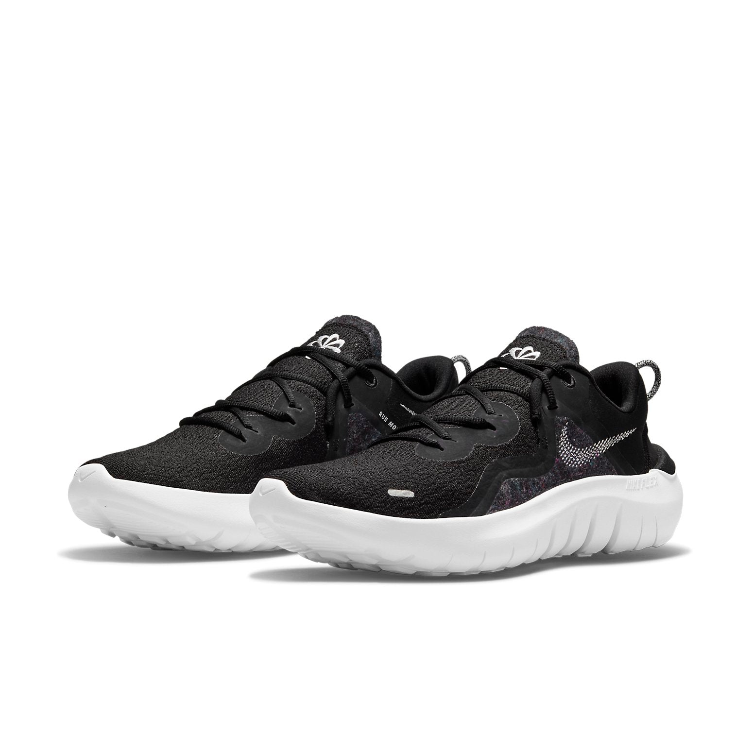 (WMNS) Nike Flex Run 2021 'Black Dark Smoke Grey' CW3409-002