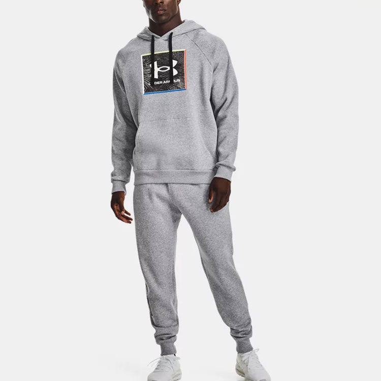Under Armour Rival Fleece Graphic Hoodie 'Grey' 1370349-011