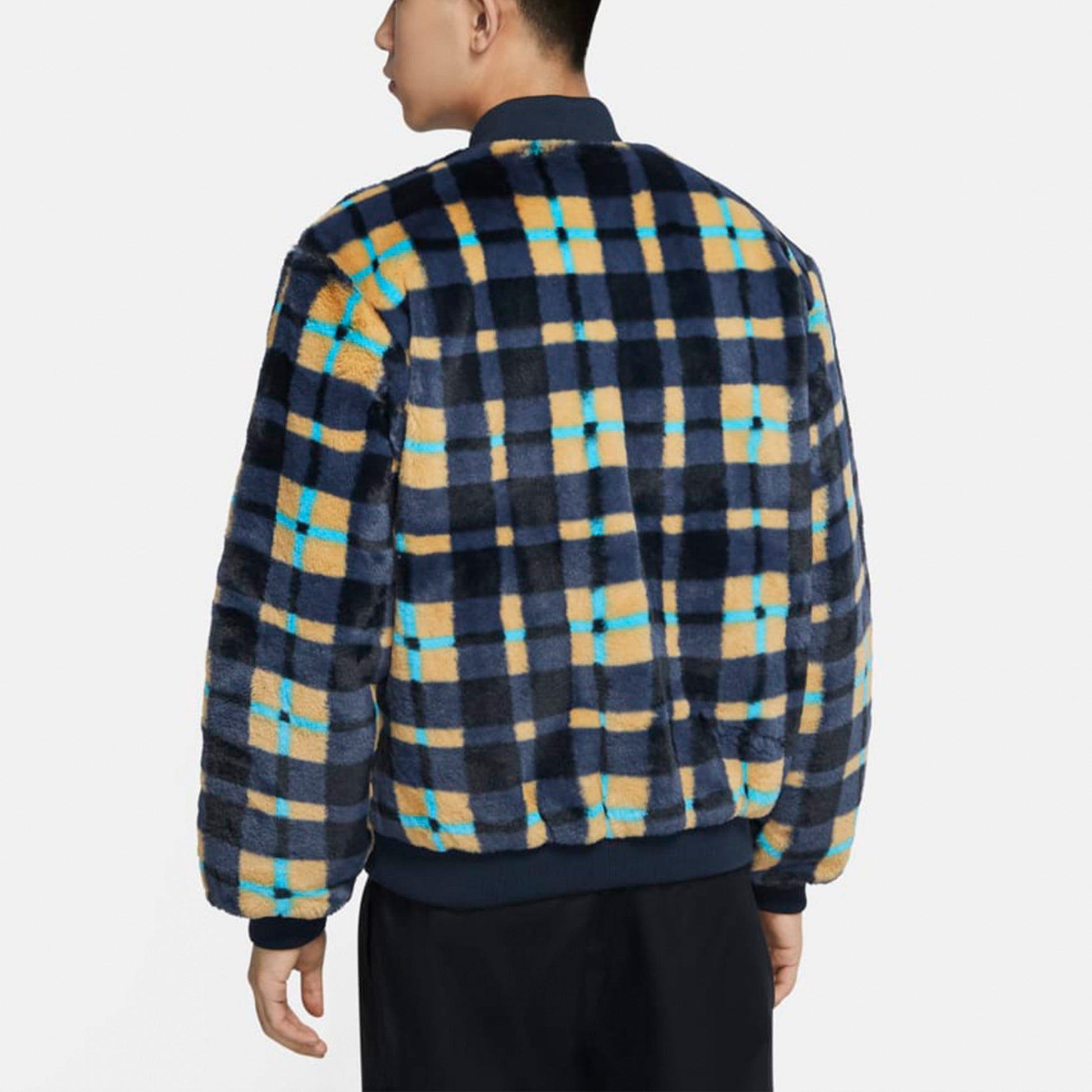 Nike SB Dunk High x Concepts Crossover Skateboard Sports Plush Plaid Jacket Asia Edition Colorblock Yellow CK7290-475