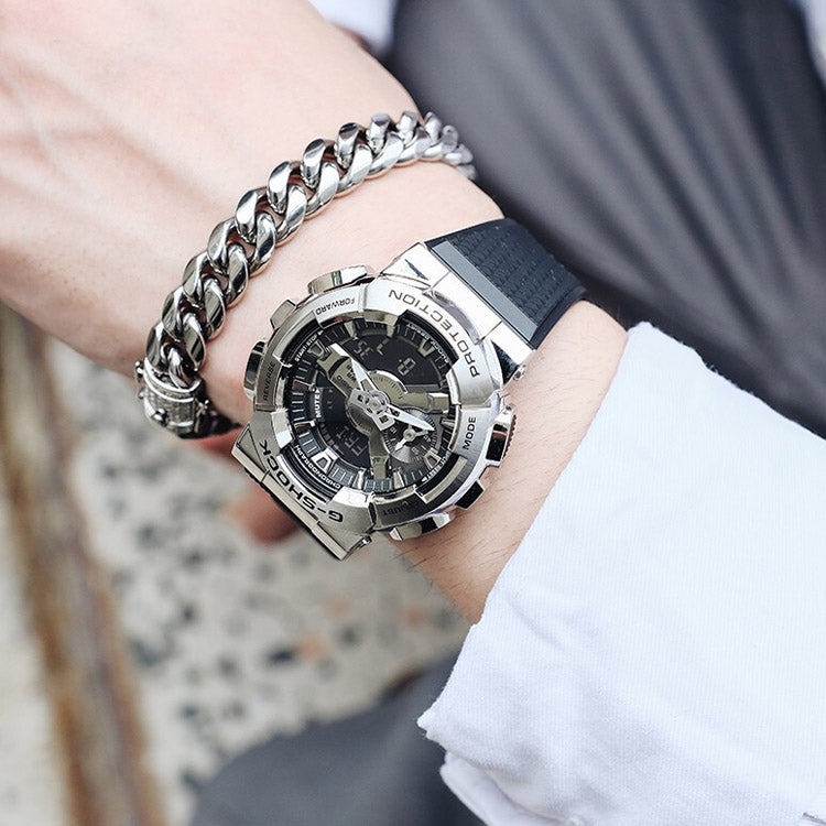CASIO G-Shock Analog-Digital 'Black Silver' GM-110-1A