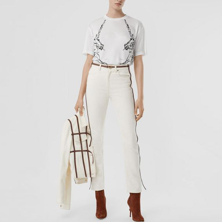 Burberry SS21 Printing Round-neck Tee White 80161361