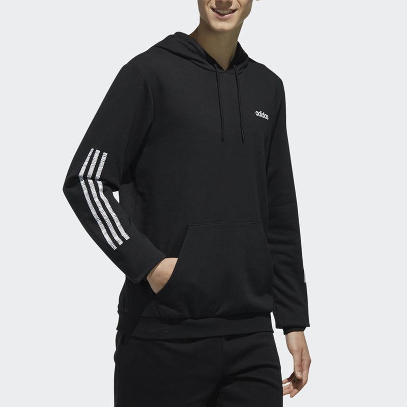 adidas neo M Ce 3s Hoody logo Printing hooded Knit Sports Black DW8042