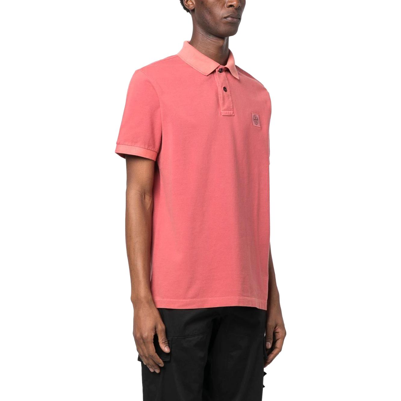 STONE ISLAND Logo-Patch Polo Shirt 'Pink' 10152SC67-V0087