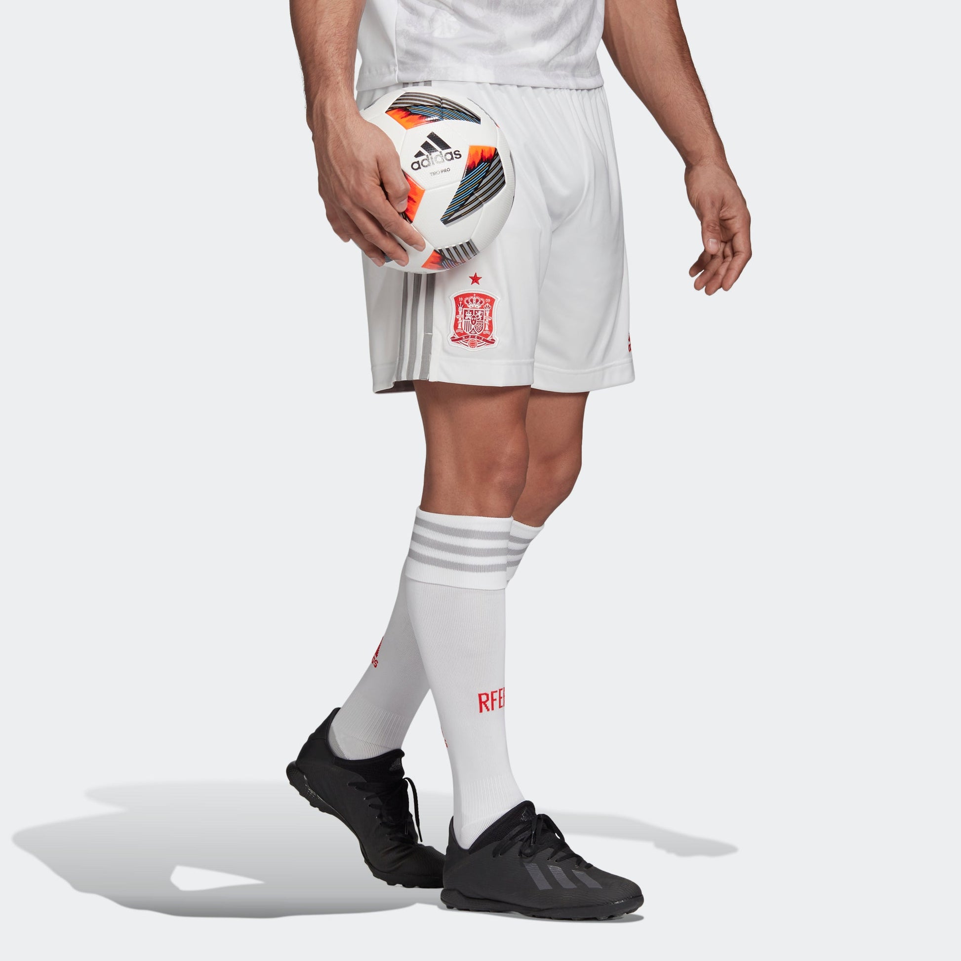 adidas FEF A SHO European Cup Spanish national team Away Soccer/Football Sports Shorts White EH6515
