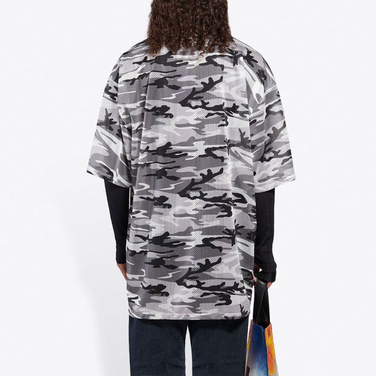 Balenciaga Camouflage Mesh Shirt 'Grey' 647651TJLC51240