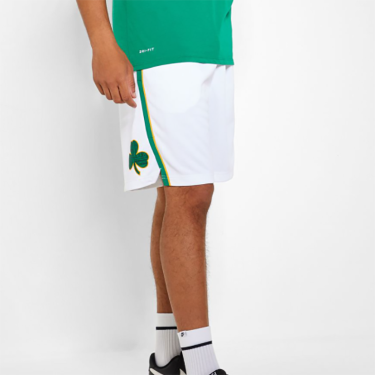 Nike NBA City Edition Swingman Boston Celtics Shorts White Green 912078-100