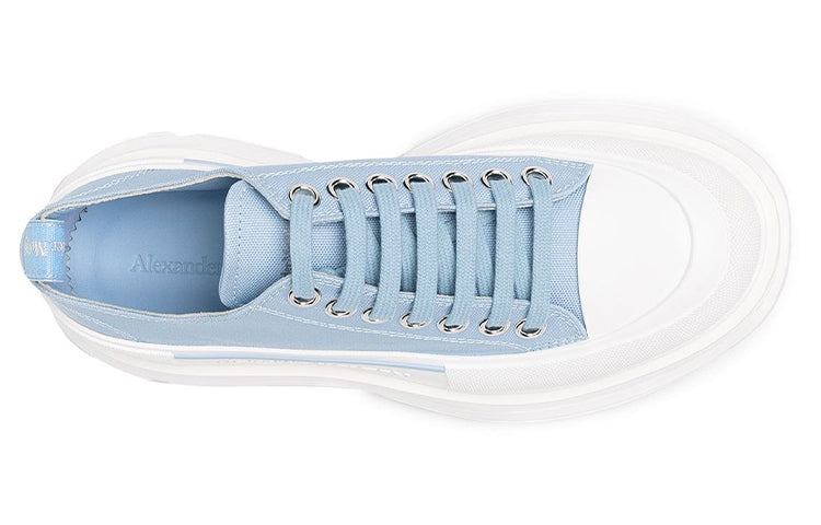 (WMNS) Alexander McQueen Tread Slick Low Lace Up 'Blue White' 611705W4LR14802