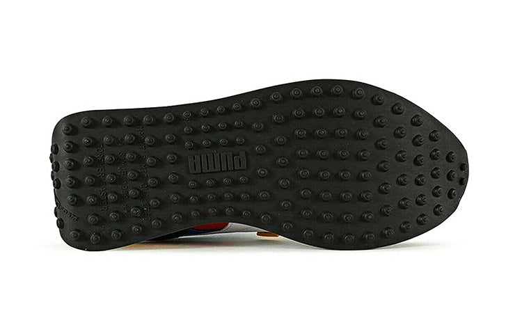 (GS) PUMA Future Rider Play On Low Top Running Shoes Black/White/Yellow 372349-05