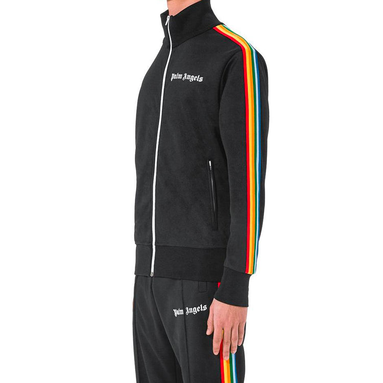 PALM ANGELS Black Rainbow Track Jacket Stripe PMBD001S193840031088
