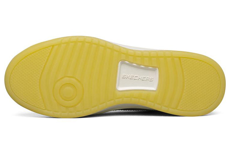 (WMNS) Skechers Downtown Low-Top Sneakers White/Yellow 74431-WYL
