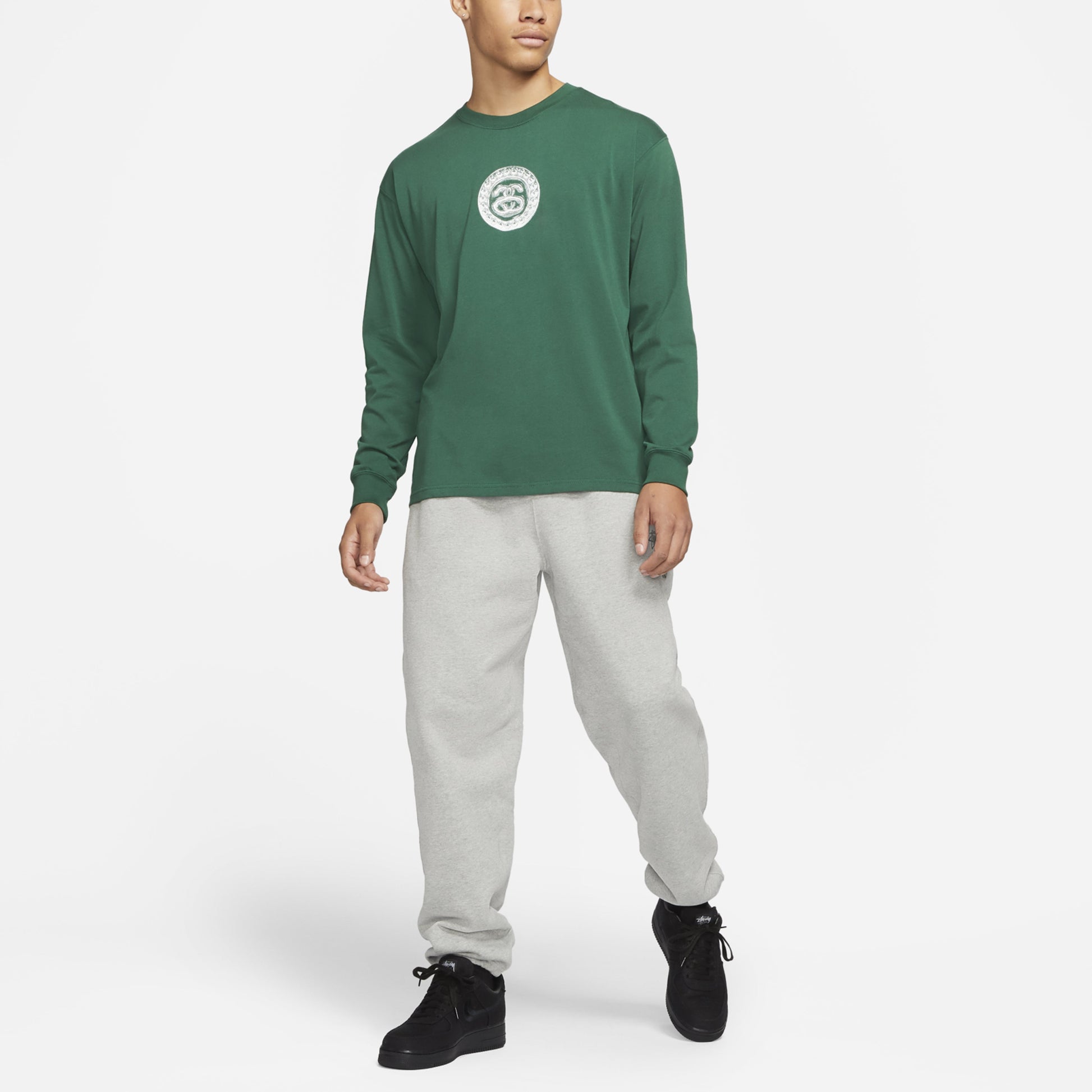 Stussy x Nike Crossover Printing Long Sleeves Unisex Green DD3345-341