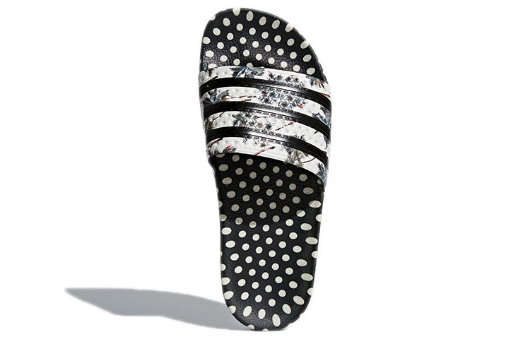 (WMNS) adidas Adilette Slide 'Black White Silver' CM8224