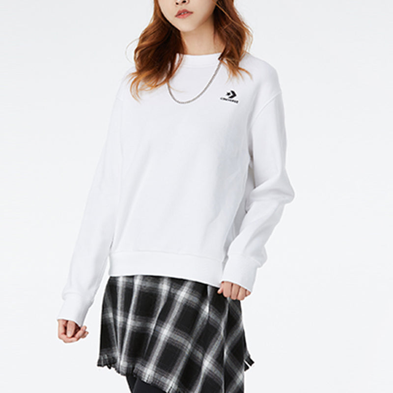 (WMNS) Converse Casual SweatshirtAsia Sizing 'White' 10020870-A07