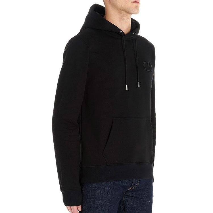 DIOR Plain Letter Cd Logo Cotton Hooded Sweatshirt For Men Black 943J600A0531-989