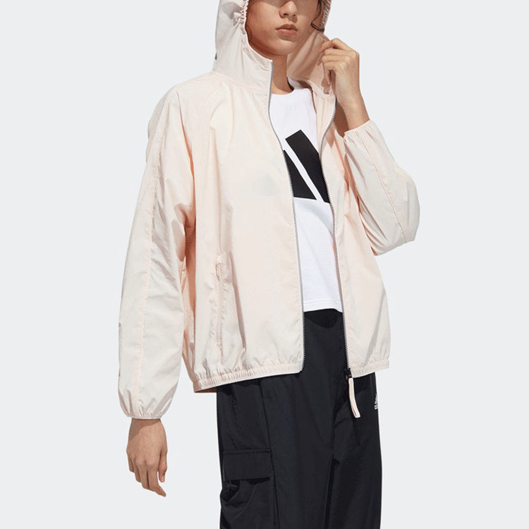(WMNS) adidas Sports Woven Zipper Hooded Long Sleeves Pink Jacket GP0668