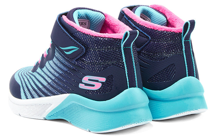 (GS) Skechers Girls Microspec Rejoice Racer 'Navy Light Blue Pink' 303070L-NVMT