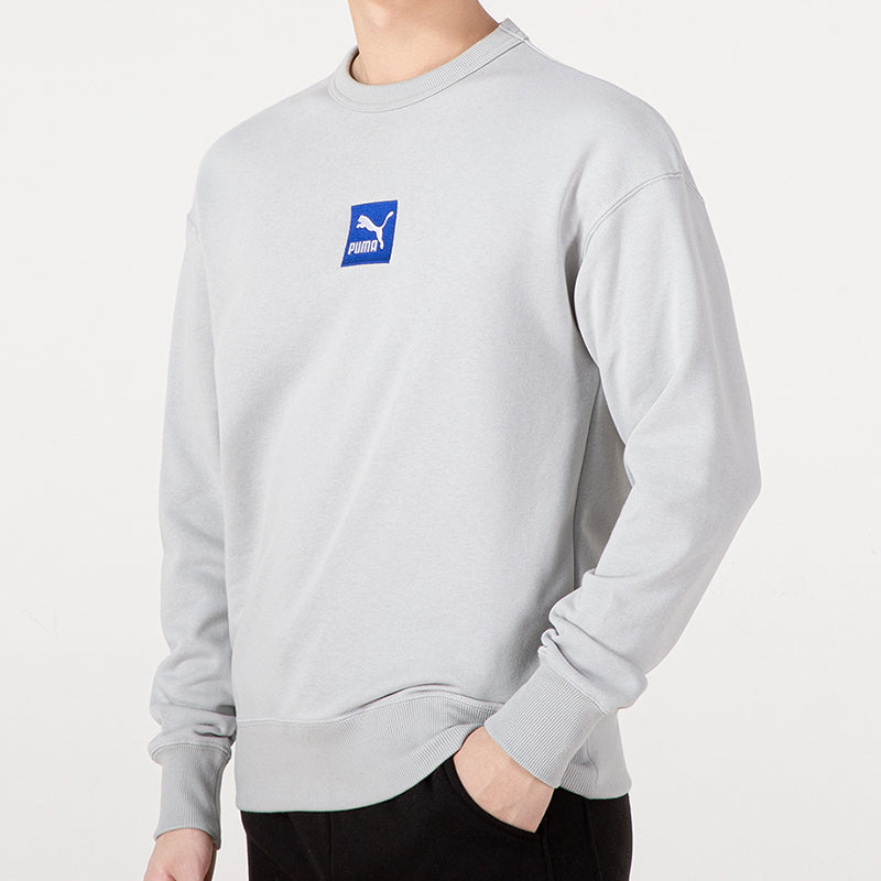 PUMA EMB Logo Sweatshirt 'Grey' 536773-07