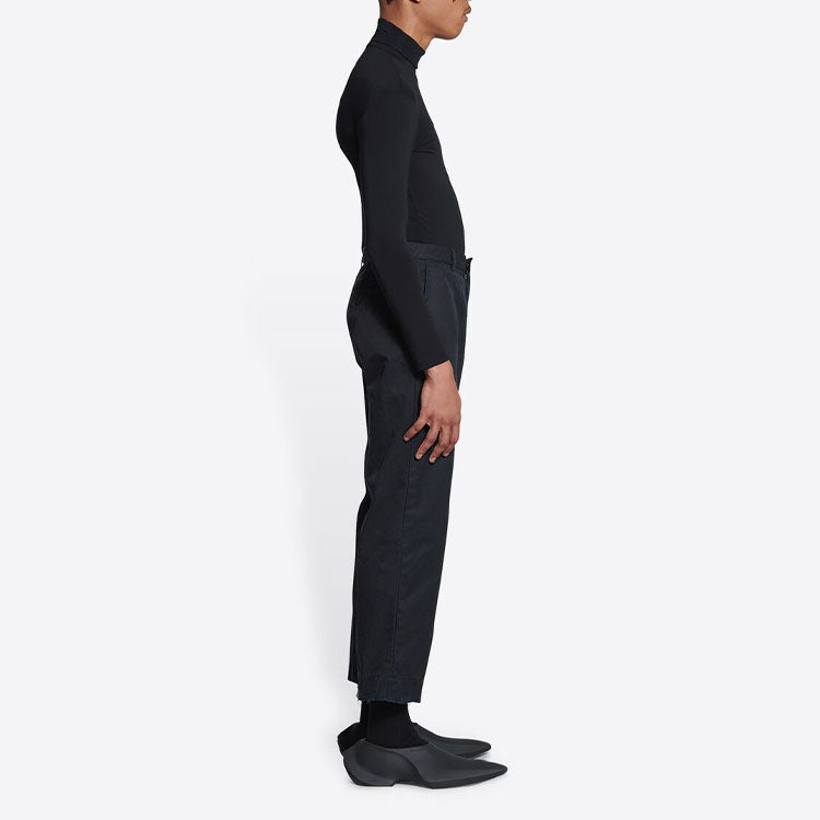 Balenciaga Cropped Cotton Trousers 'Noir' 699004TKP061000