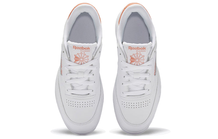 (WMNS) Reebok Club C Double Running Shoes White/Orange FY1075