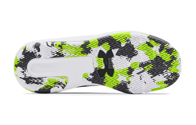 (GS) Under Armour Lockdown 5 'White Black Lime' 3023533-102