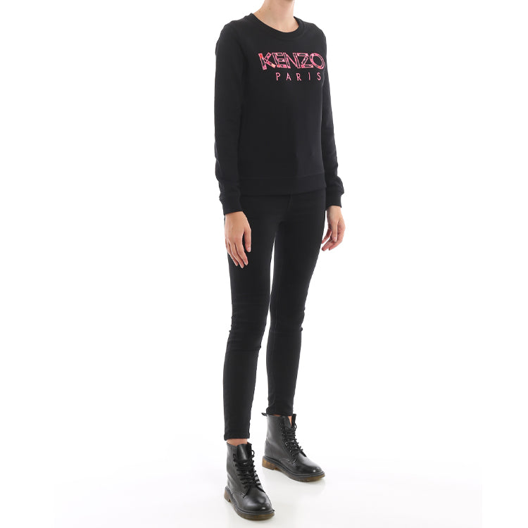 KENZO Logo Round-Neck Sweatshirt Black F96-2SW707-962-99