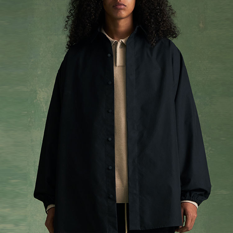 Fear of God Essentials FW23 Button Down Shirt 'Jet Black' 186BT234020F