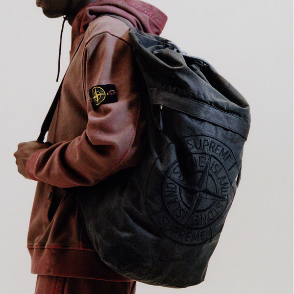 Supreme x Stone Island Brushed Cotton Backpack 'Black' SUP-SS19-409