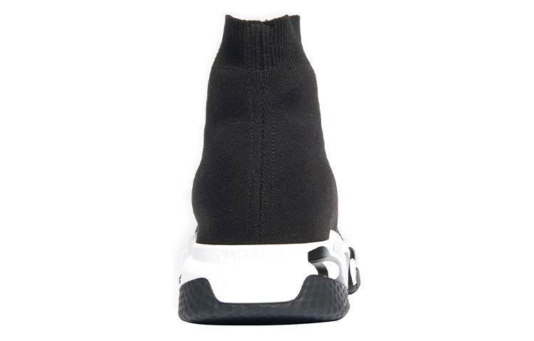 Balenciaga Speed 1.0 Recycled Knit Graffiti Sneakers 'Black' 645334W2DB71015