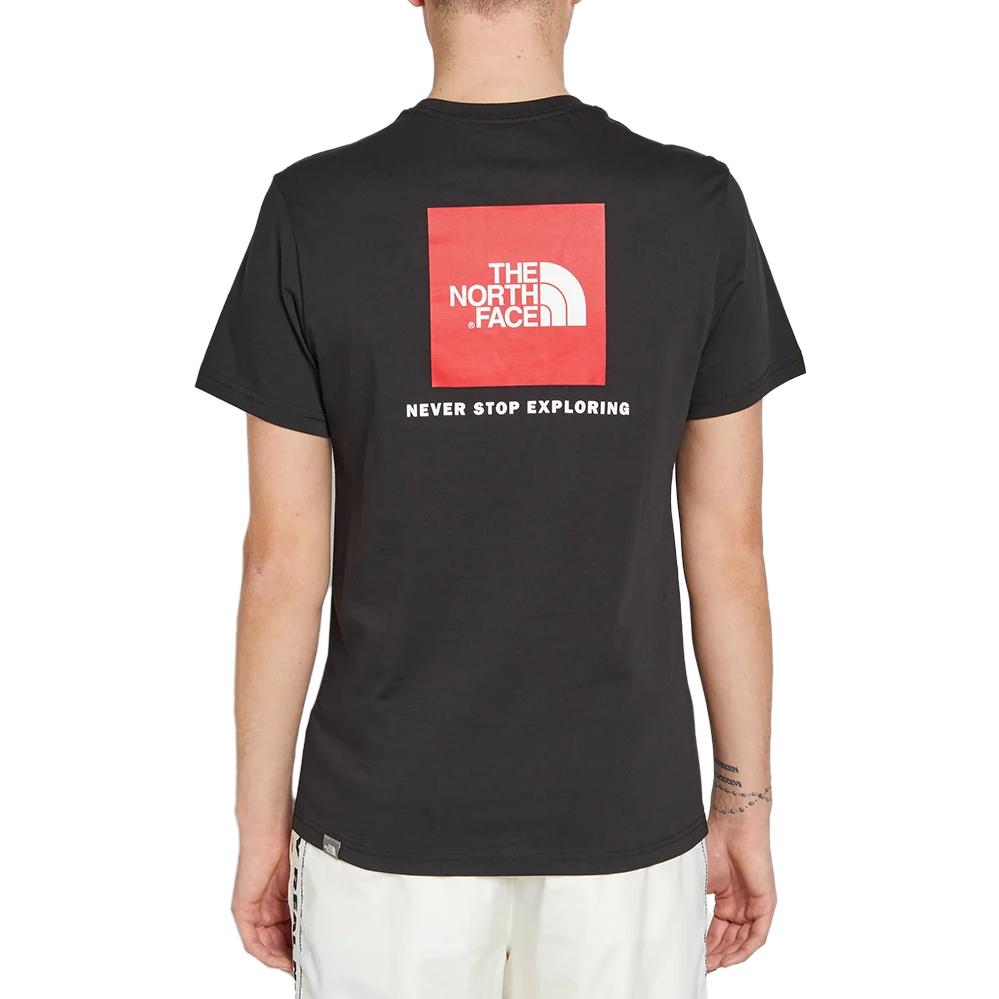 THE NORTH FACE Red Box T-Shirt Classic Back Large Logo Short Sleeve Couple Style Black NF0A471AJK3