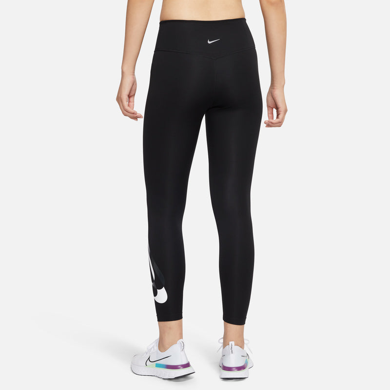 (WMNS) Nike Mid Waist Running Tight Sports Training Gym Pants/Trousers/Joggers Black DD6836-010