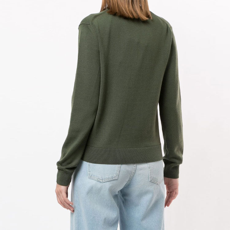 (WMNS) KENZO Embroidery Round-neck Swea Green FA62PU5233TA-54