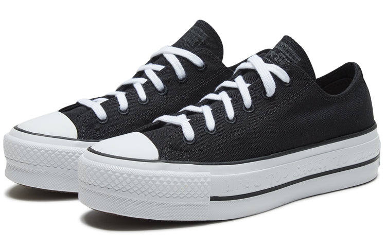 (WMNS) Converse Taylor All Star Lift Renew Canvas Thick Sole Black White 566231C