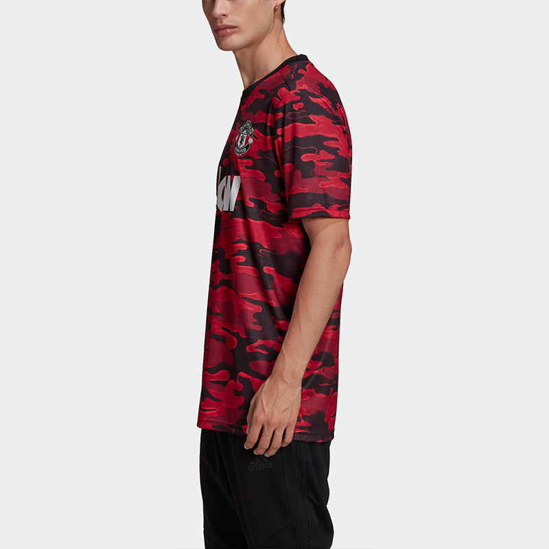 adidas Manchester United Soccer/Football Training Sports Jersey Short Sleeve T-shirt 20-21 Season Red FR6033